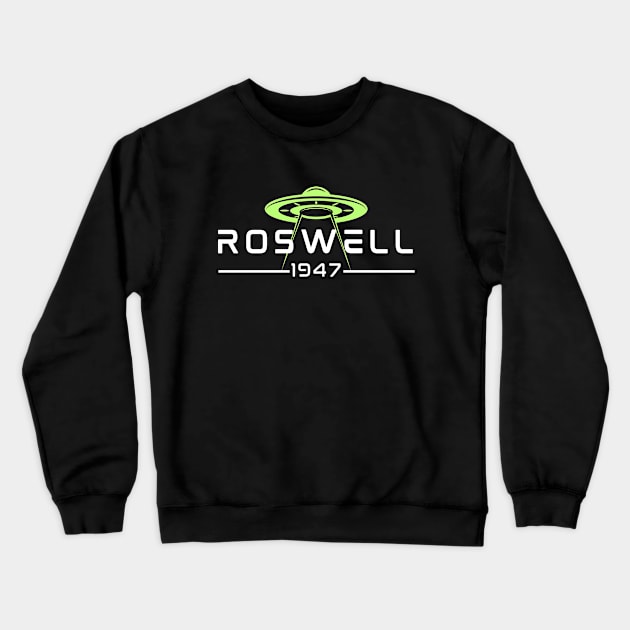 Roswell UFO 1947 - Alien Flying Saucer Crash Crewneck Sweatshirt by Paranormalshirts